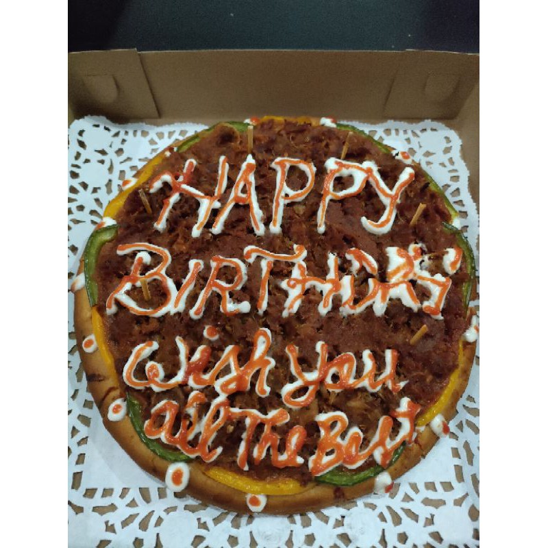 

PIZZA VEGAN HAPPY BIRTHDAY ENAK BESTSELLER BUATAN BARU / KADO ULTAH HADIAH TERLARIS VEGETARIAN SNACK