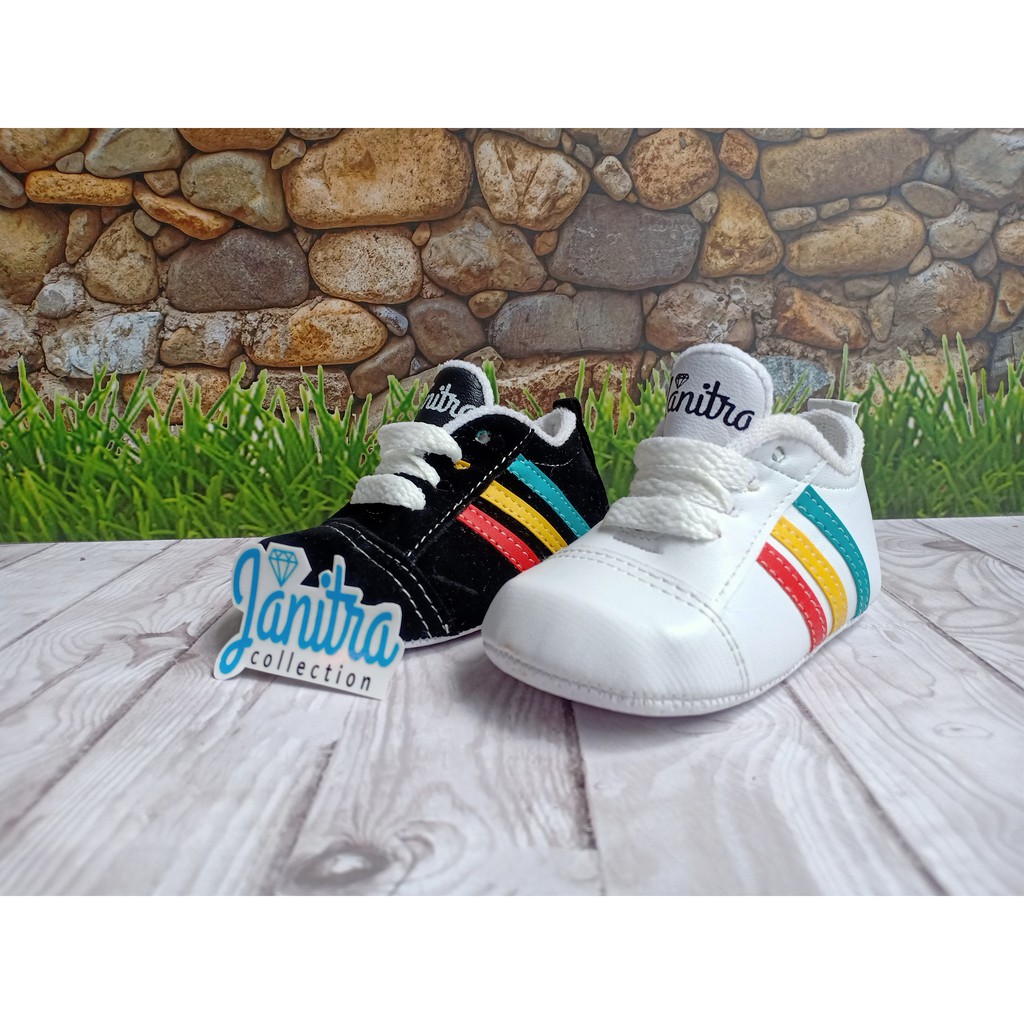 janitra sepatu anak baby pre walker sepatu bayi gendong belajar jalan pelangi