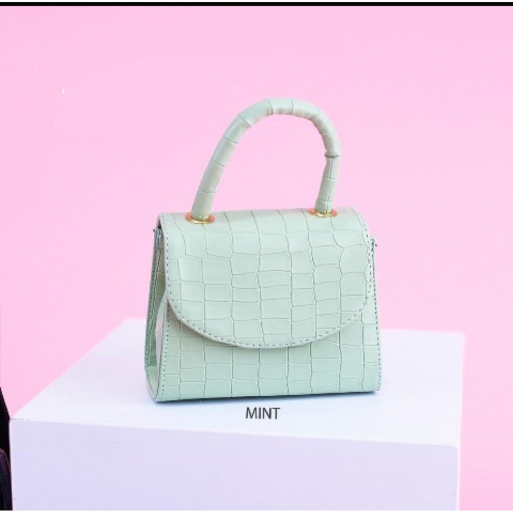 BAJ TAS SELEMPANG WANITA MIZU CROCO HANDLE + SELEMPANG BAG Tas Selempang Wanita SHOULDER BAG MIZU TF006