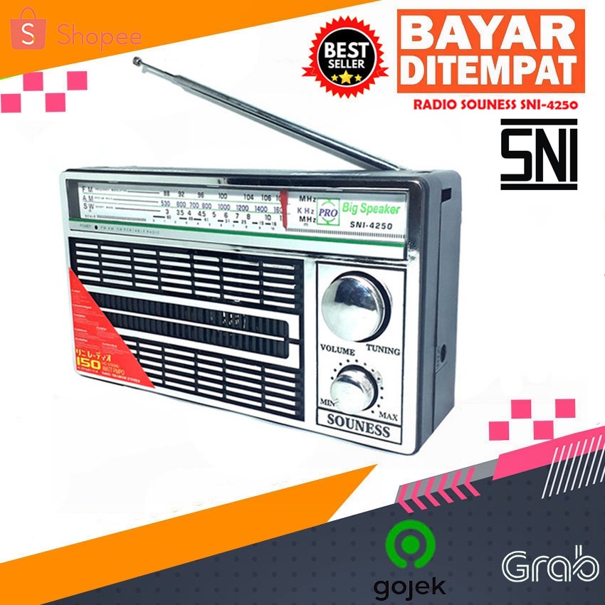 RADIO PORTABLE SOUNESS AM FM MODEL JADUL RADIO BISA LISTRIK BISA BATERAI