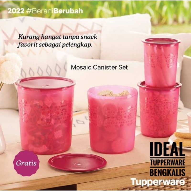 Toples TUPPERWARE - Raya Mosaic Canister (4pcs)