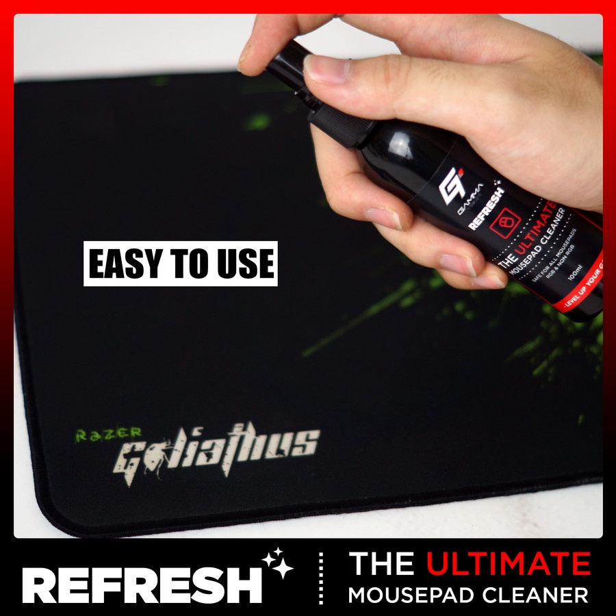 Mousepad Cleaner Gamma Tech REFRESH for RGB &amp; non RGB Gaming Mousepad