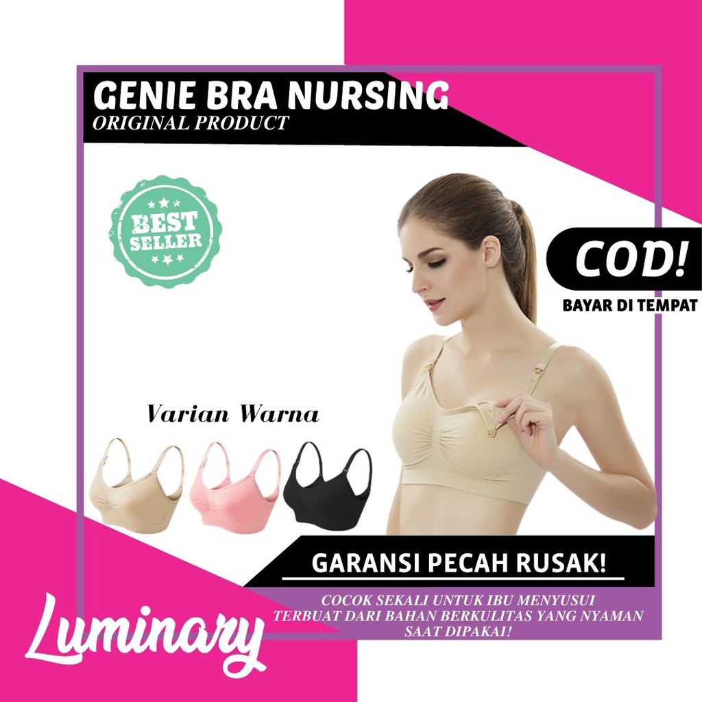 GENIE BRA NURSING BRA BAJU MENYUSUI BRA TANPA KAWAT BRA SOREX BH MENYUSUI BAJU IBU HAMIL MENYUSUI