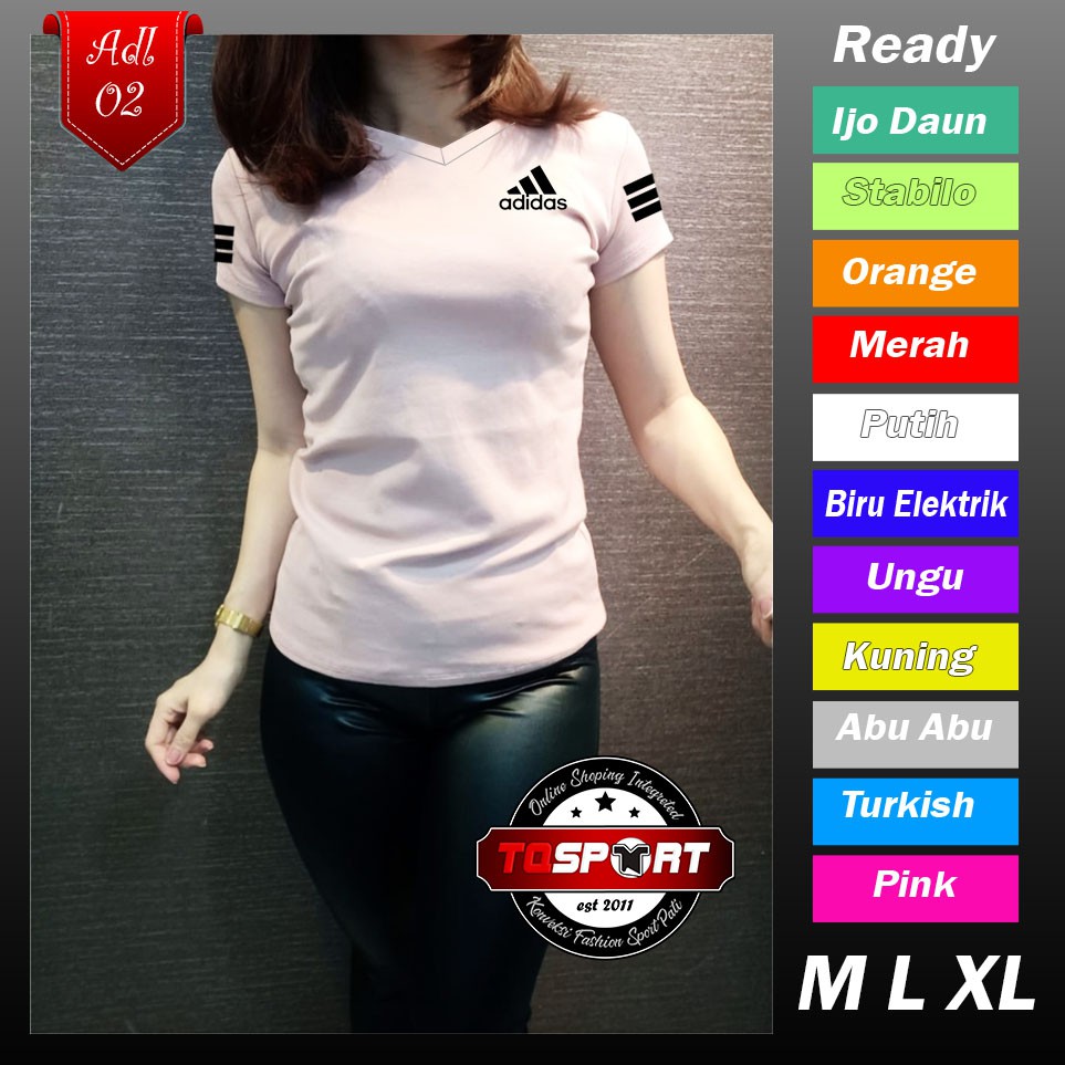 V Neck Logo BORDIR ADL02 Baju Kaos Fitnes Lari Gym V Neck Logo BORDIR ADL02 Baju Kaos Fitnes Lari Gym