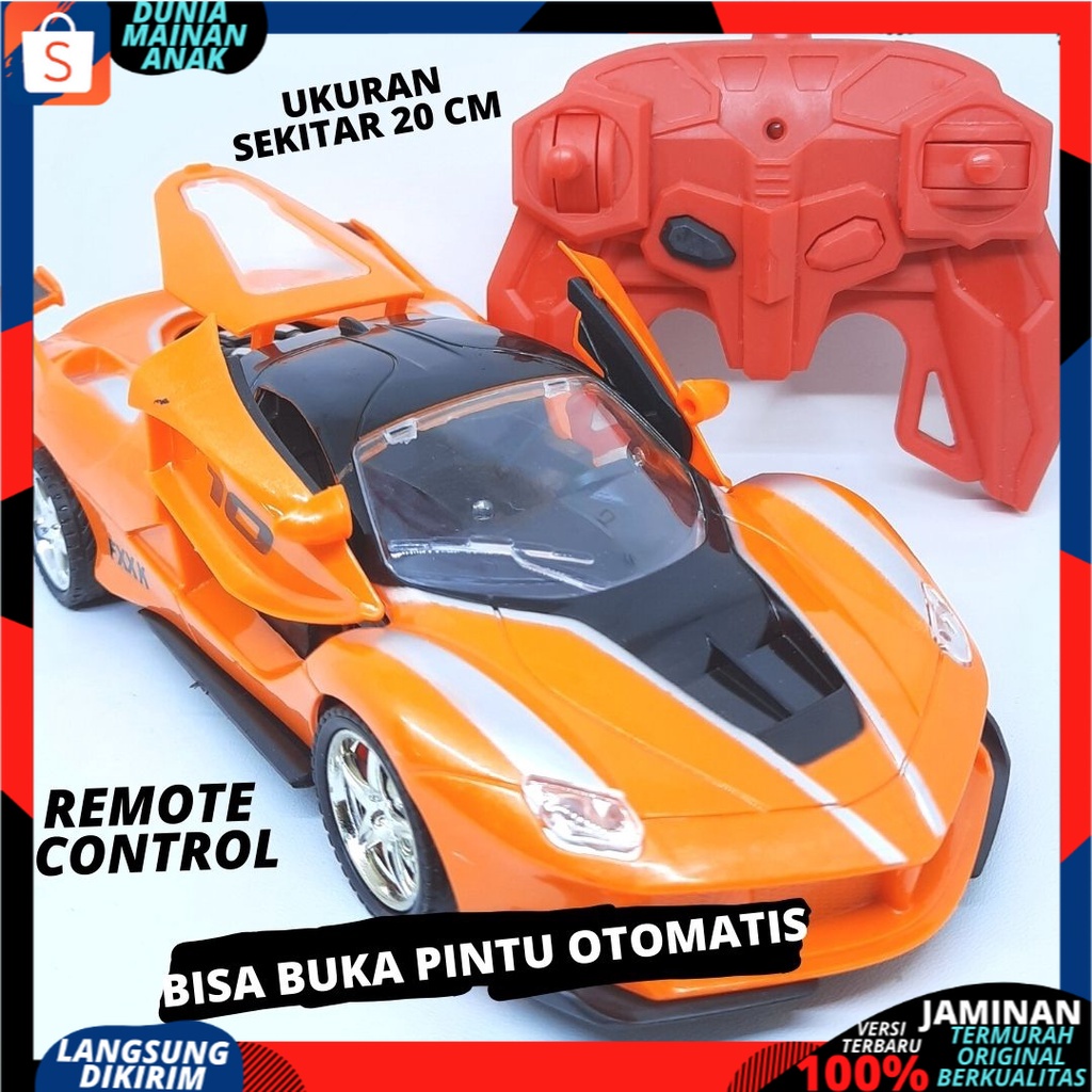 Mobil remote control Polisi Buka Pintu RC Sport car  Mobil Remot kontrol berlampu Mainan Anak Laki Laki