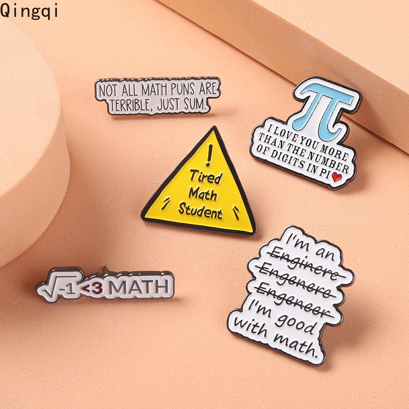 Bros Pin Enamel Desain I Love Math Untuk Tas Ransel Topi