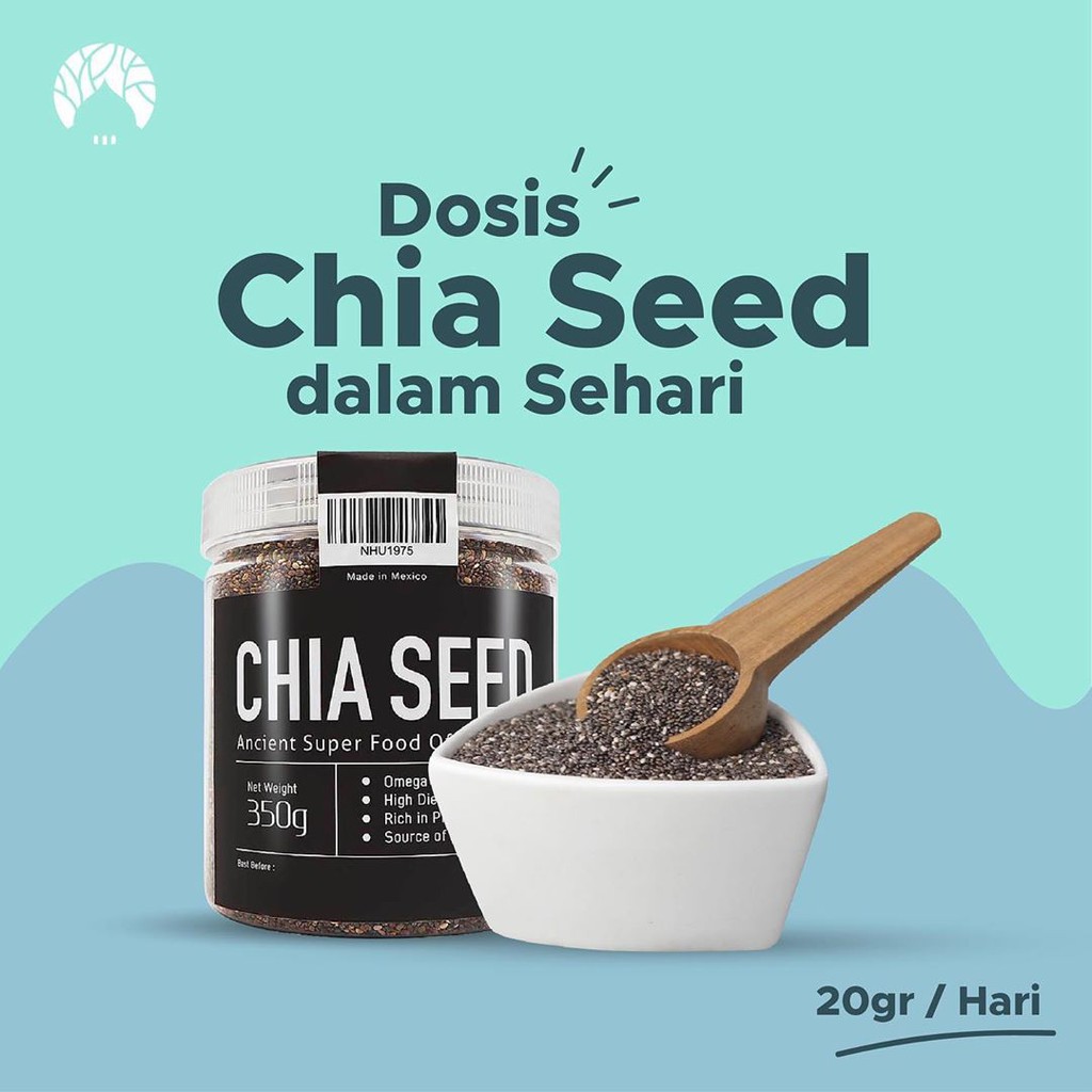 Chia Seed Seeds Organic Premium Mexico Asli Original 350gr