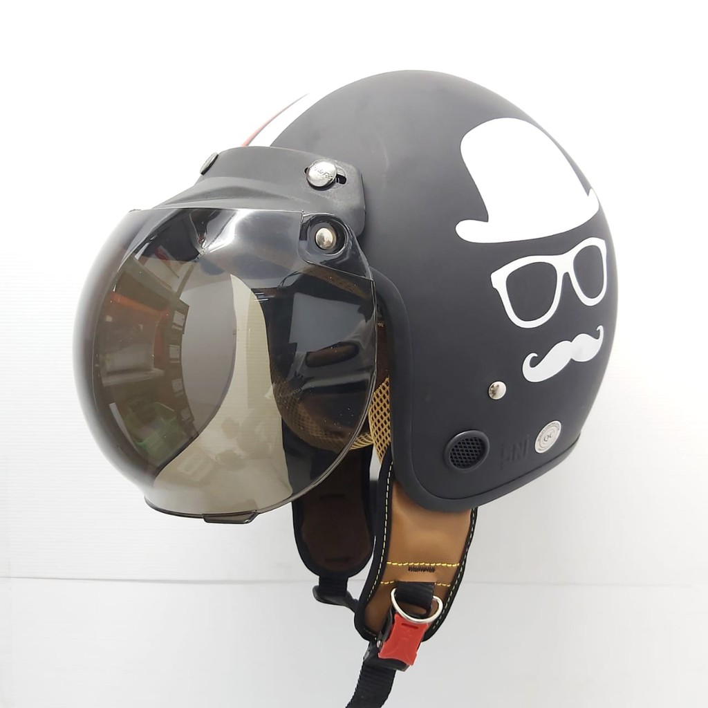 HELM RETRO MURAH FREE KACA HELM BOGO MOTIF FREE KACA