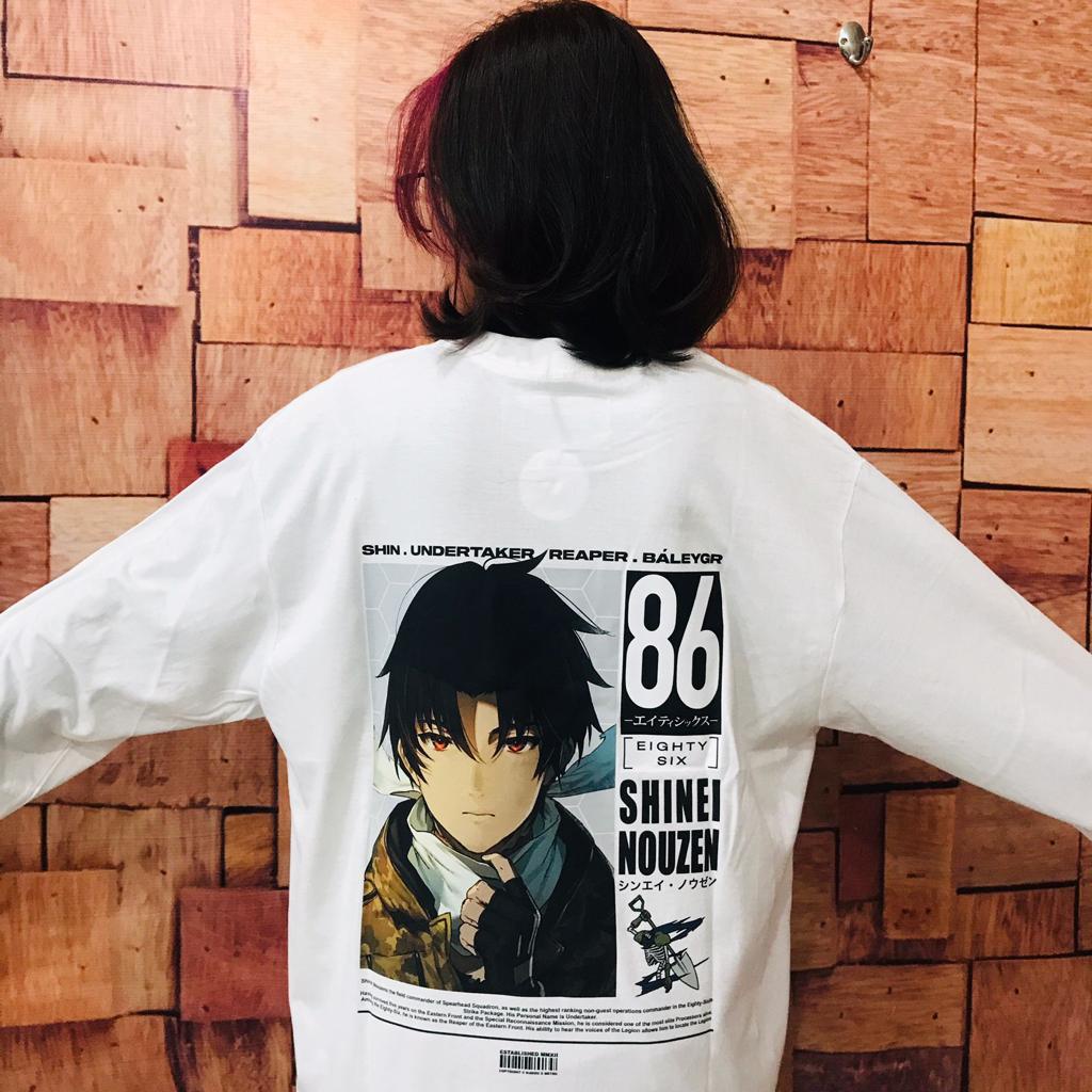 Longsleeve Shinei Nouzen Anime Manga 86 - Eighty Six Premium Cotton Combed 24s