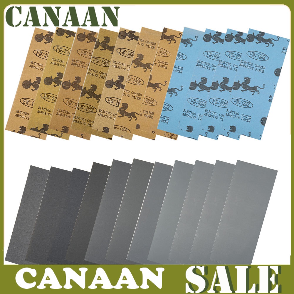 canaan Wet Dry Sandpaper Sheets 400/600/800/1000/1200/1500/2000/2500# Grit Polish