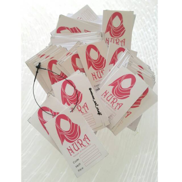 

CETAK HANG TAG / STICKER NAMA (logo) PERUSAHAAN