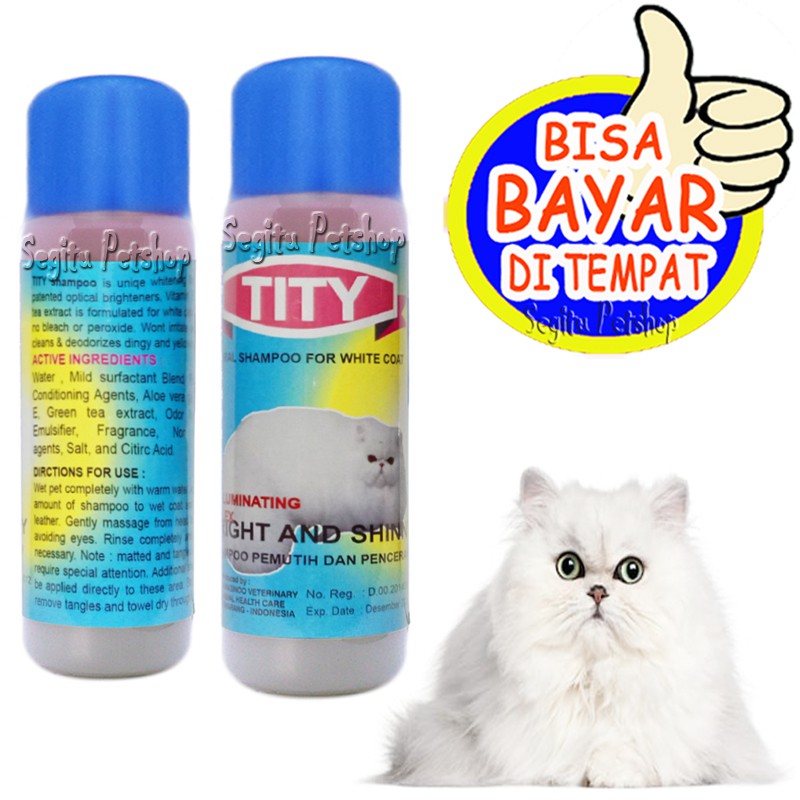 SAMPO KUCING BULU PUTIH PENGHILANG NODA TITY 125 ML WHITE SOLID