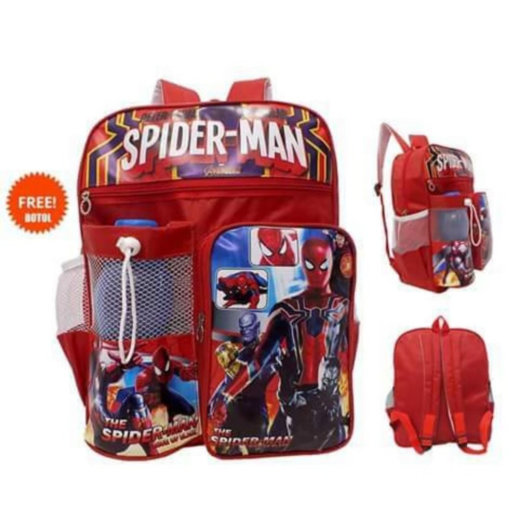 Tas Ransel Sekolah Karakter Anak Laki Laki Robot / Tas Karakter Tobot / Tas Ultraman / Tas Spiderman