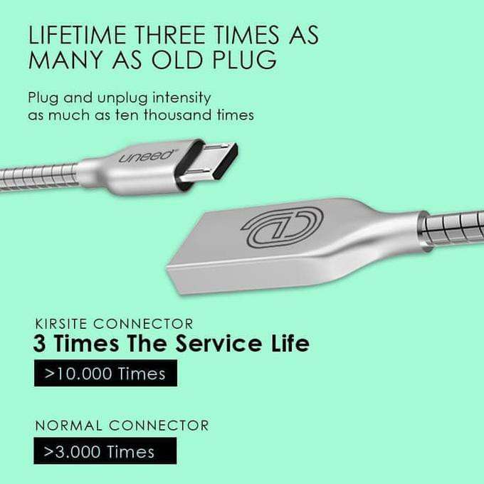 ITERBARUl UNEED Kabel Micro USB Stainless Steel Quick Charge & Data Cable Xiaomi ICIQl