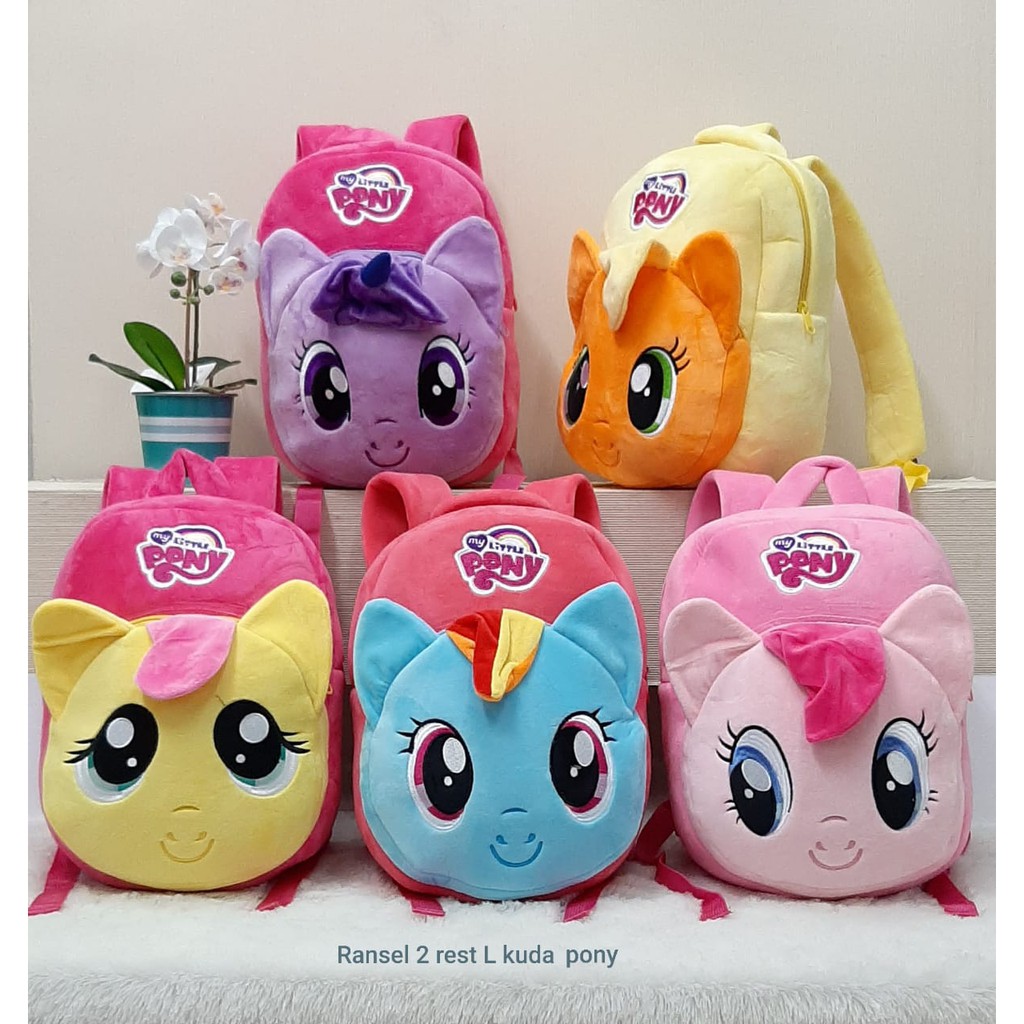 Tas Ransel Little Pony 2 Rest L/Backpack Anak TK SD/Ransel Karakter Kuda Poni Hadiah Kado Ultah