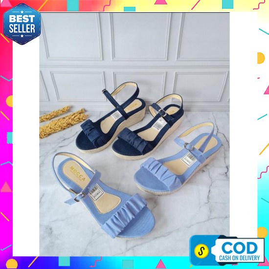Sandal Wedges Wanita Hak Wejes Tinggi Pesta Kondangan Sendal Wedjes Im Abbushoes Af 22 Wedges Tali L