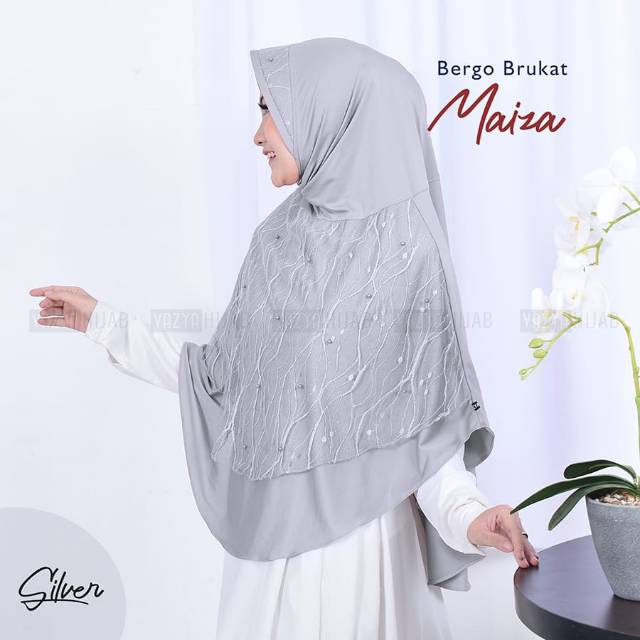 Hijab Bergo Brukat Maiza