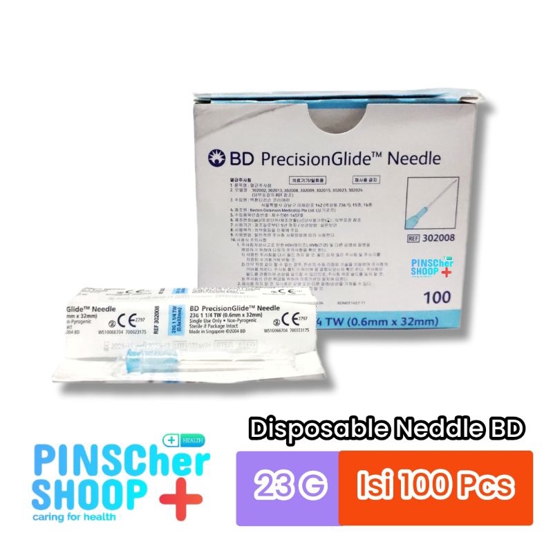 BD NEDDLE DISPOSABLE 23 G PER BOX