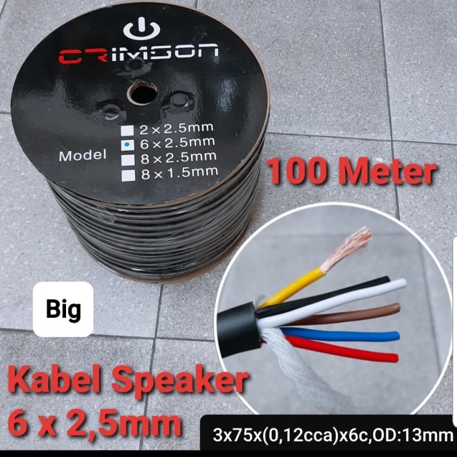 KABEL SPEAKER CRIMSON 6 x 2.5mm BIG 100 METER Original