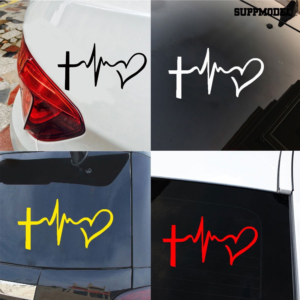 Stiker Decal Motif Tulisan Faith Hope + Gambar Hati Untuk Dekorasi Jendela / Bumper Mobil