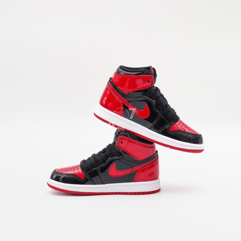 Air Jordan 1 High Patent Bred Kids