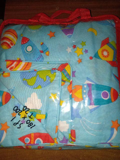 Sprei Homemade Motif Anak Aerospace Roket Apollo Pesawat Angkasa Seprai Murah Tangerang