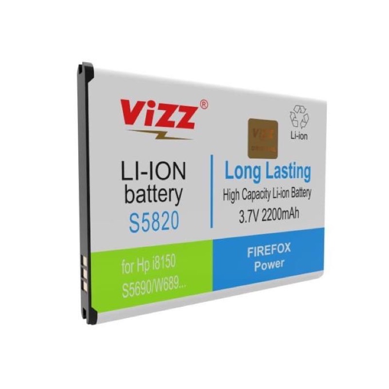 Baterai Batre Vizz Double Power Samsung S5820/i8150 2200mah Original Vizz