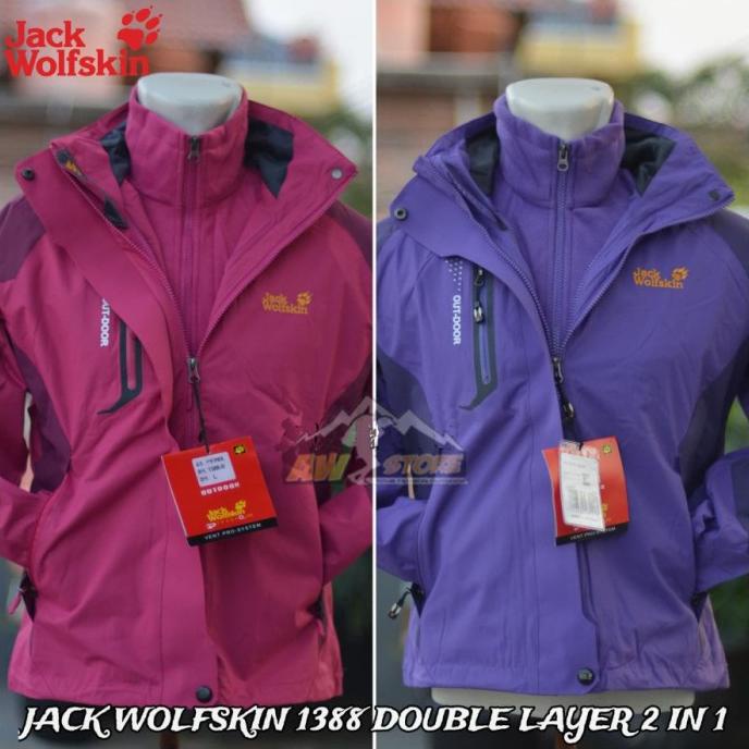 [[[TERBARU BISA COD]]] Jaket Gunung / Outdoor Jack Wolfskin Double Layer 2in1 Waterproof