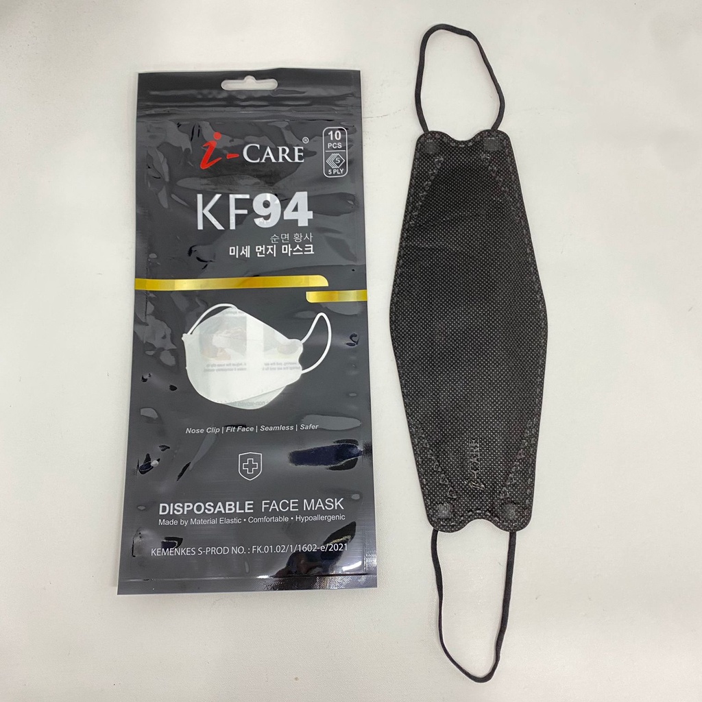 Masker ICARE KF94 5PLY Hygenic Ziplock Bag 10pcs 3D Protection Filter Mask