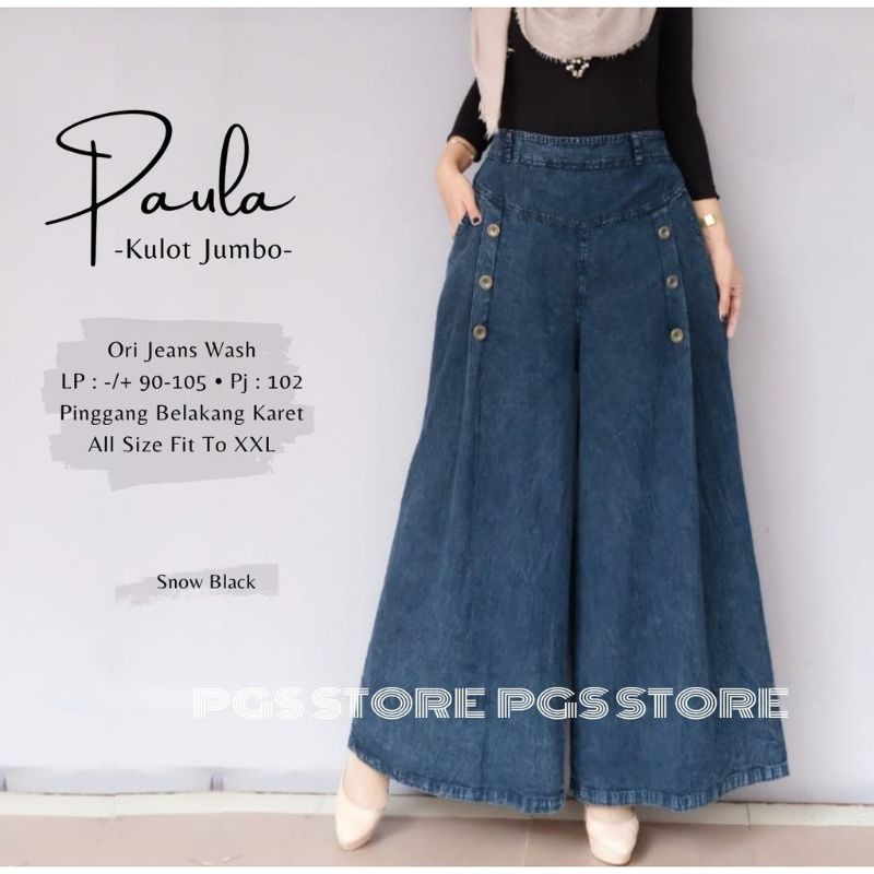 Paula Kulot Jeans - Alazka Kulot Jeans - Kulot Jumbo - Kulot pallazo