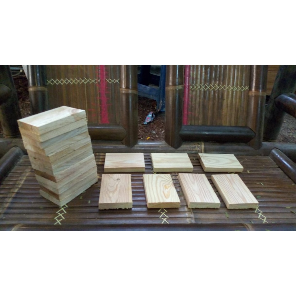 Kayu Papan Jati Belanda Mini Eks Palet Jati Landa Mulus Serat Bagus 7x10