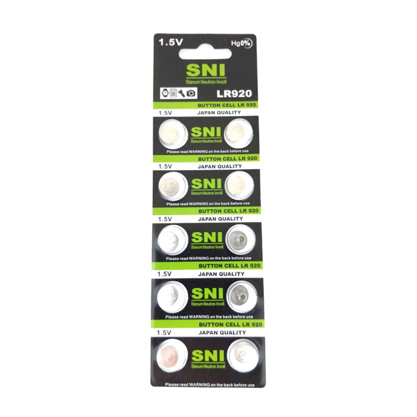 Baterai SNI LR920 Original Battery LR921 370 AG6 10pcs