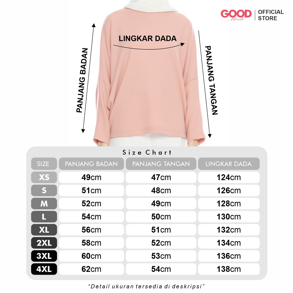 GOOD MADE - LAURA Blouse Batwing Oversize Basic Outer Atasan Wanita