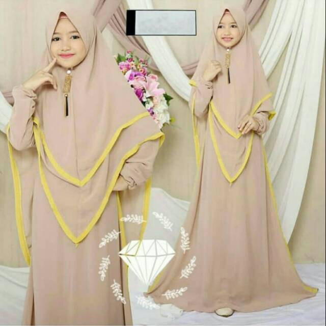 Gamis anak perempuan leona /syari kid 3warna