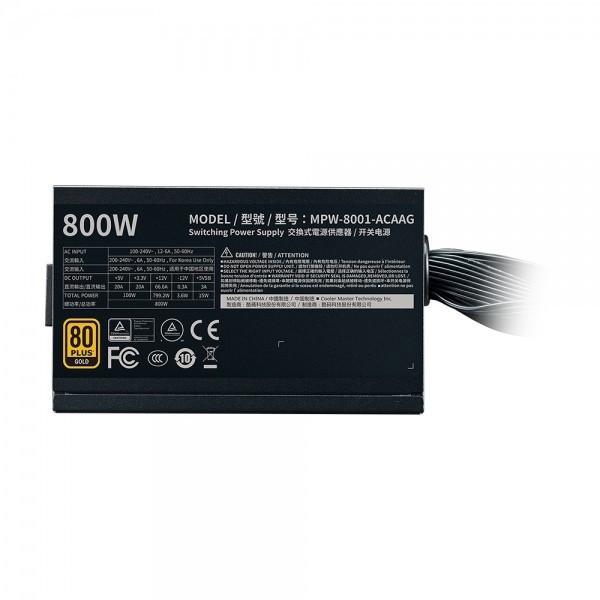 PSU Cooler Master G800 Gold - 800W 80+ Gold Power Supply