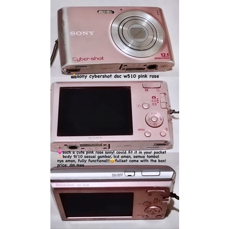 sony cybershot w510 pink rose
