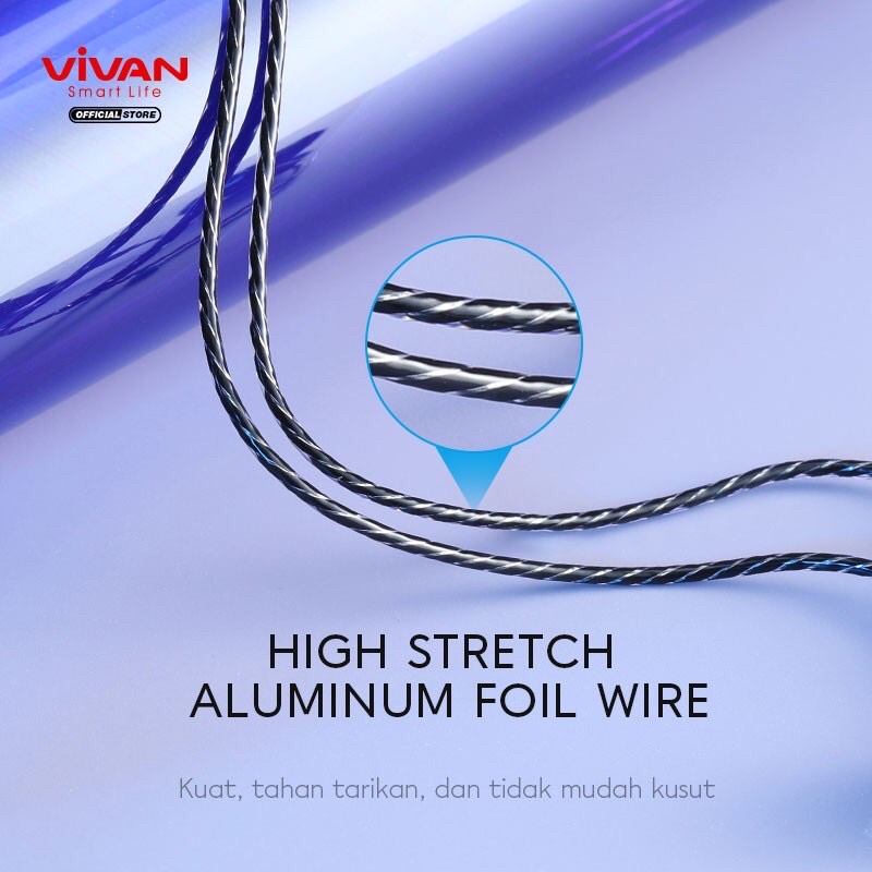 VIVAN Q12 Wire Earphone Deep Bass Mic Konektor L 90 Garansi Resmi 1 Tahun