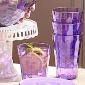 Prisma Glass/prisma glass tupperware/gelas ungu/gelas Tupperware/prisma glass ungu/Tupperware ungu