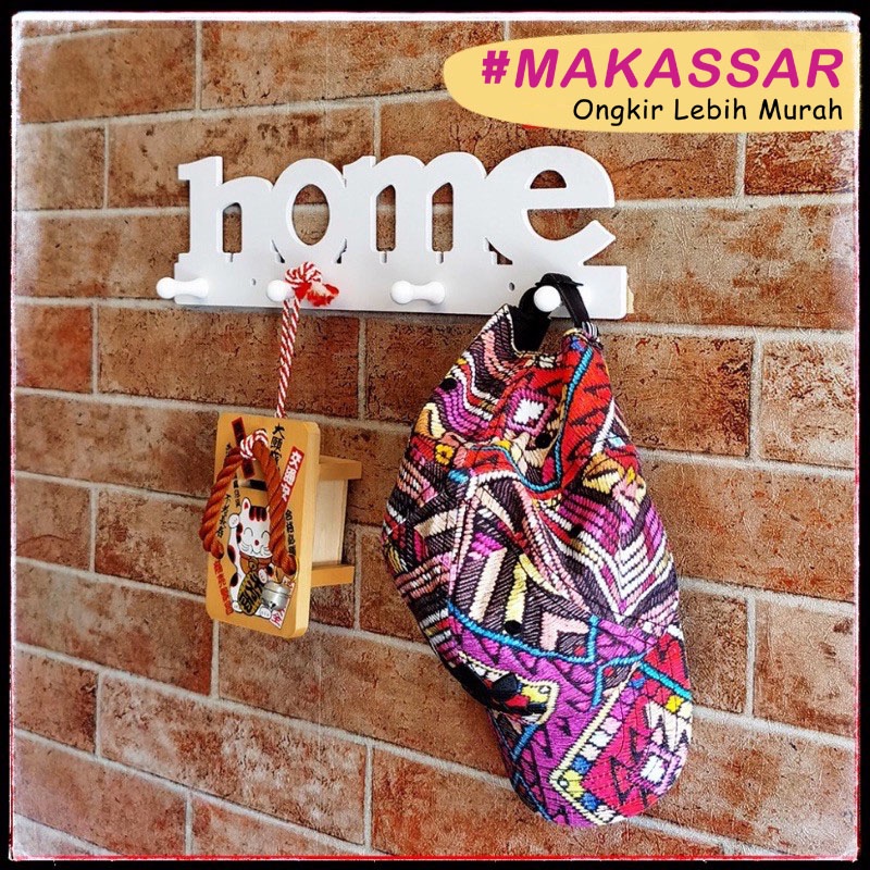 Rak Gantung Serbaguna Rak Dinding Vintage Motif SWEET HOME | LOVE | HOME Makassar