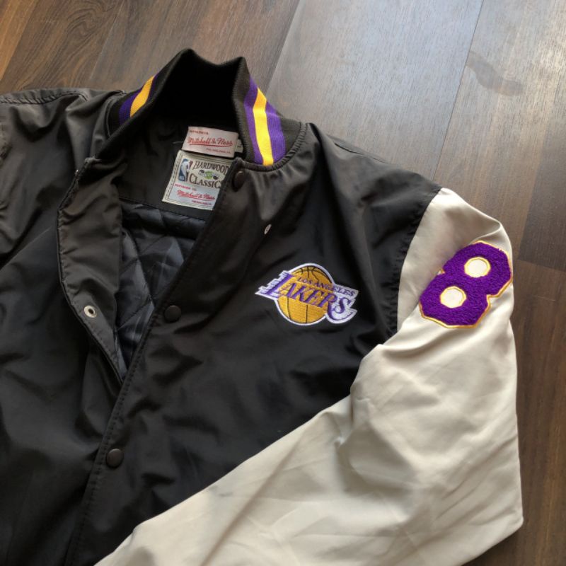 JAKET BOMBER VARSITY LAKERS HIGH QUALITY CASUAL HYPE FASHION PRIA