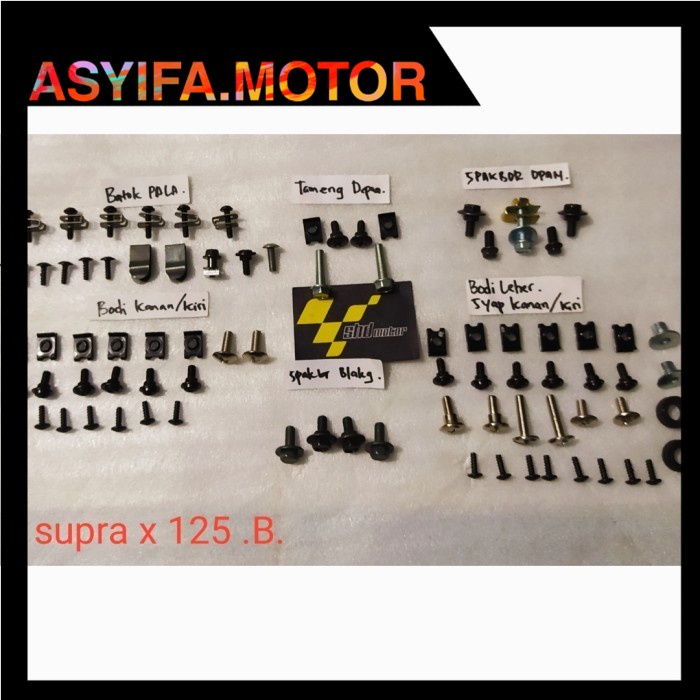 baut full body supra x 125R/baut lengkap full body supra x 125 lama .