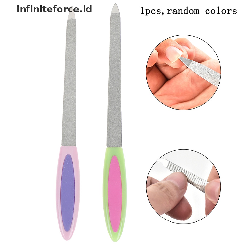 Infiniteforce.id Kikir Kuku Dua Sisi Bahan Metal Untuk Manicure / Pedicure