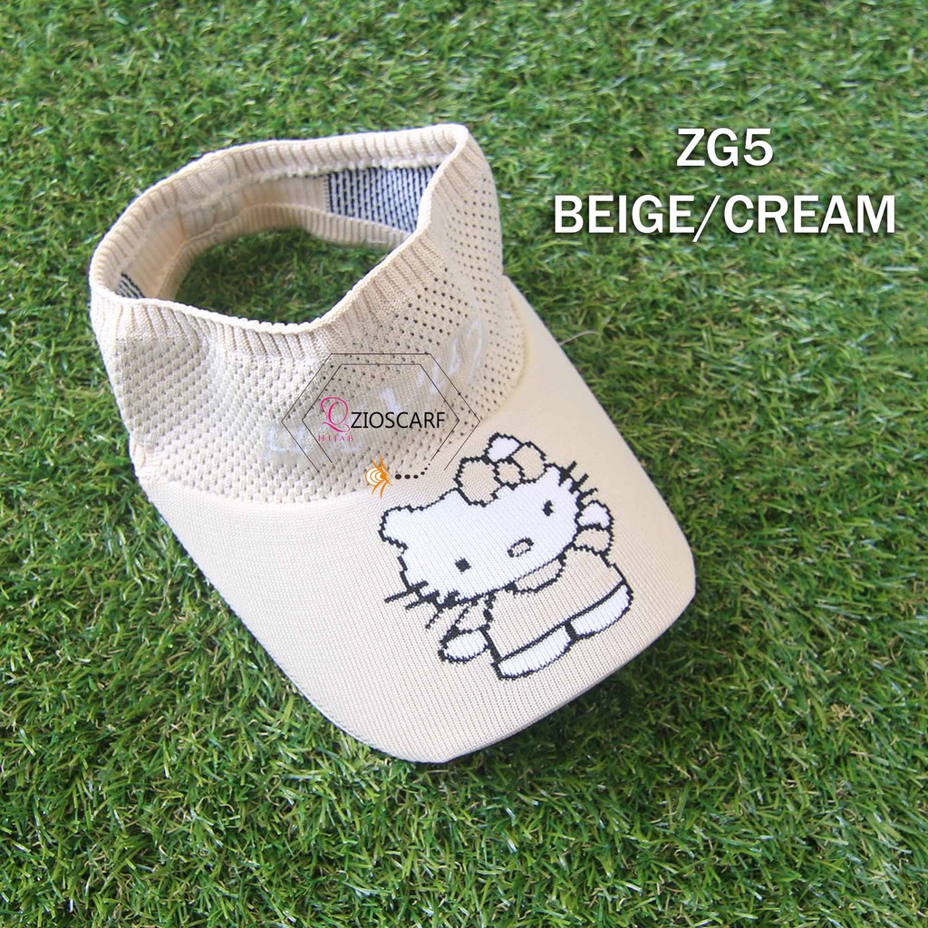 TOPI VISOR ANAK SUNSHADE MOTIF KARTUN Topi Baseball Anak topi rajut anak doaremon kitty - ZG