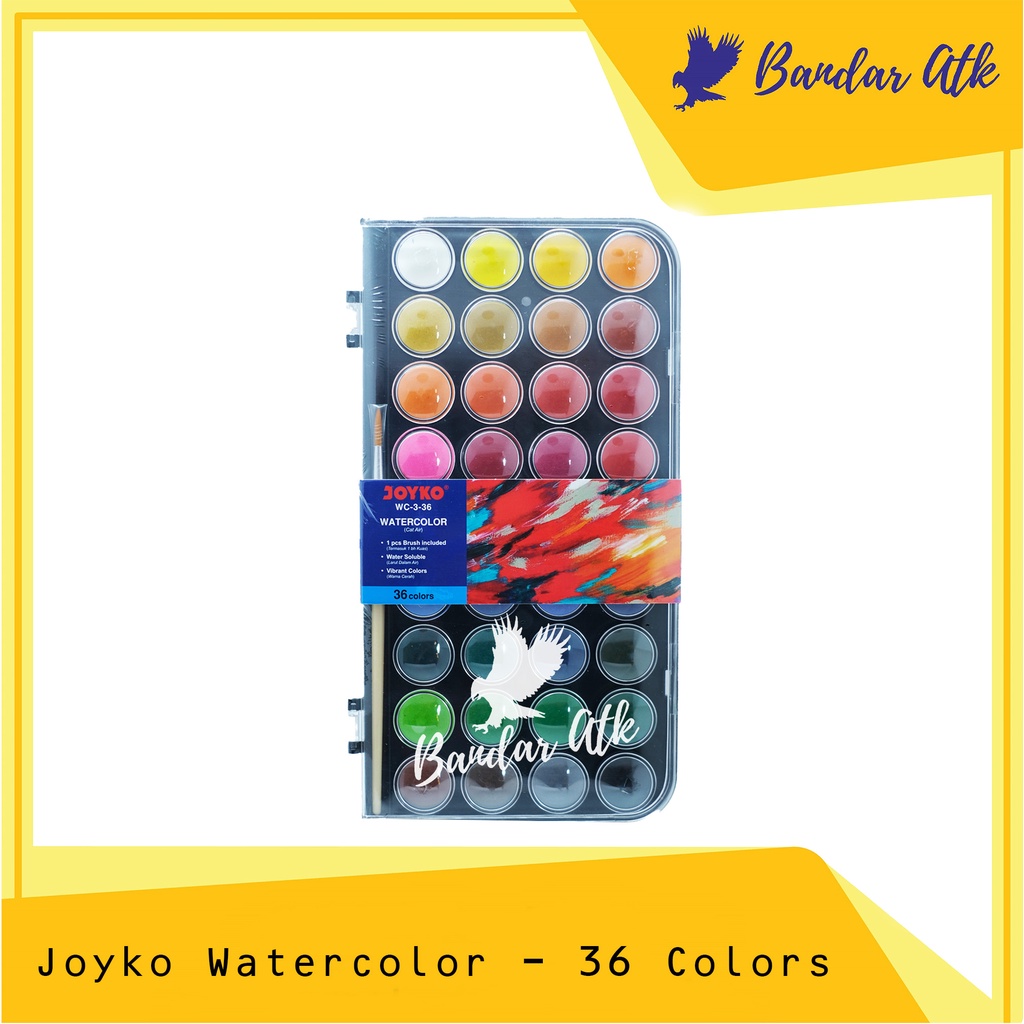 

JOYKO Watercolor Set Cat Air WC-3-36 Isi 36 Warna [1 SET]