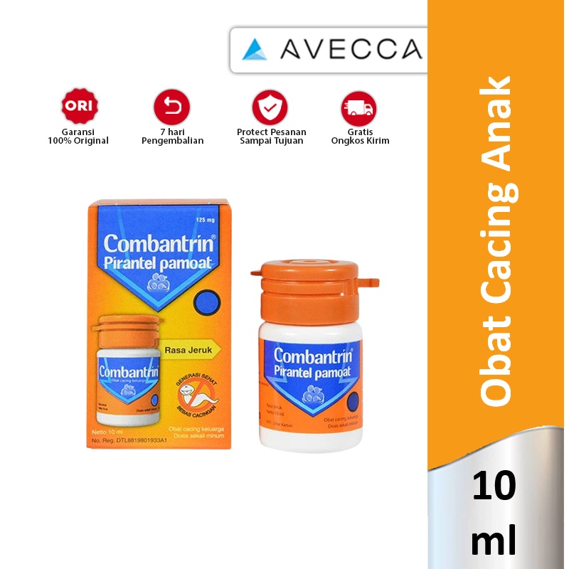 Combantrin Suspensi Rasa Jeruk 10ml / Combantrin Cair / Obat Cacing Anak