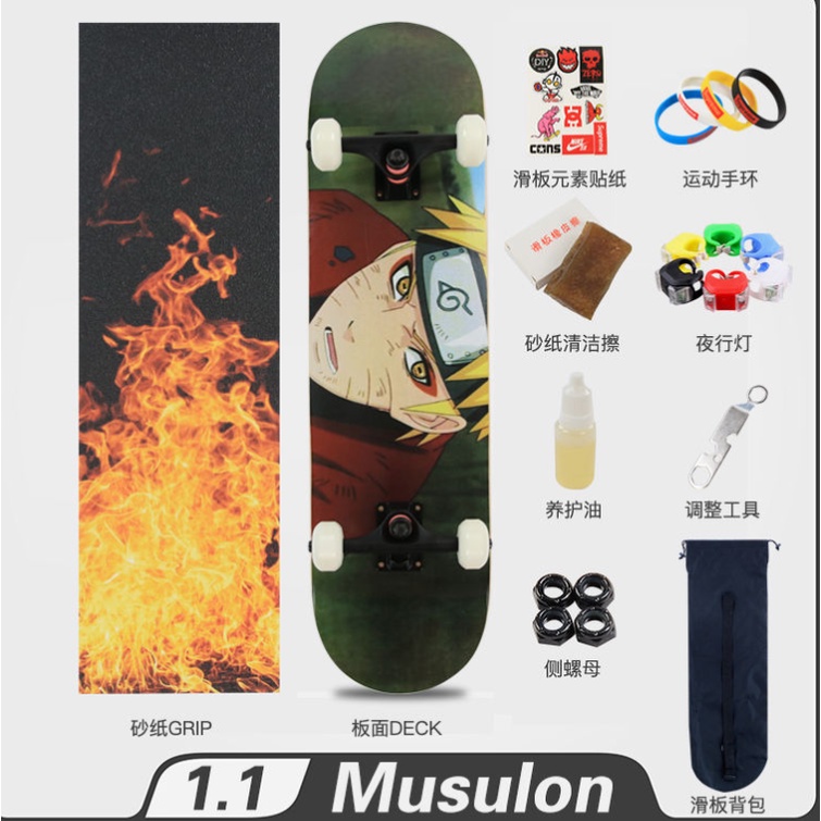 Skateboard 7 Lapis Bahan maple canandian Ukuran 8.25 inch Untuk Dewasa