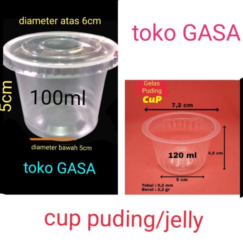 Cup Puding/Cup Jelly/cup es krim-ice cream/Mika Pudding/gelas plastik agar2x/gelas plastik/cup agar2