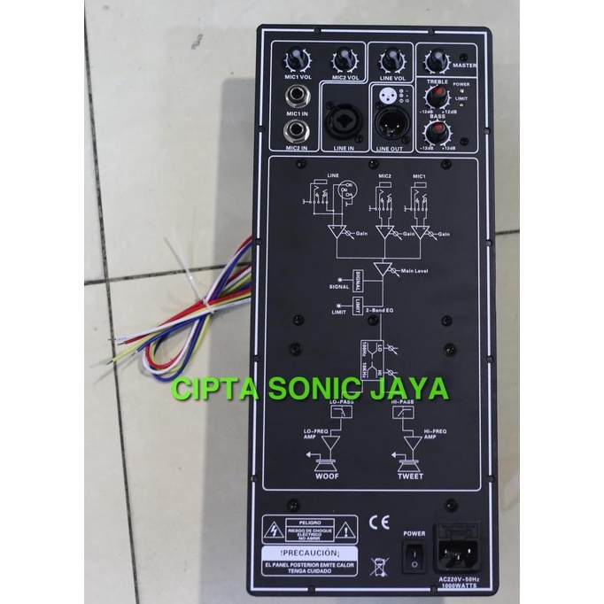 mesin kit power amplifier aktif 1000 watt .