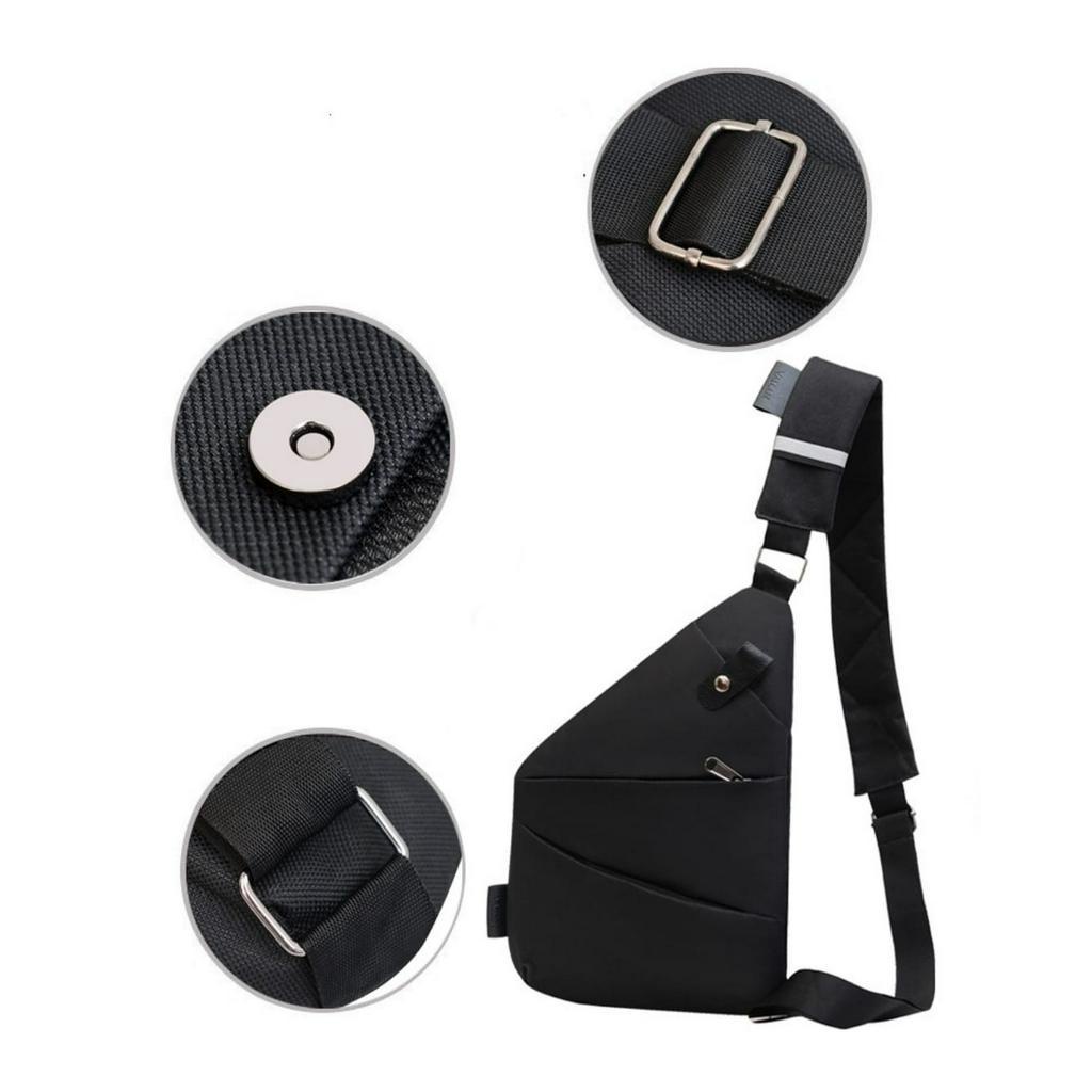TAS SELEMPANG PRIA IMPORT CROSSBODY BAG ANTI AIR COWOK KEREN PREMIUM SIMPLE CASUAL FASHION BRANDED LAKI DISTRO MURAH HITAM KAELANO WAIST TA824B5 BAHU DADA SLINGBAG SHOULDER BATAM
