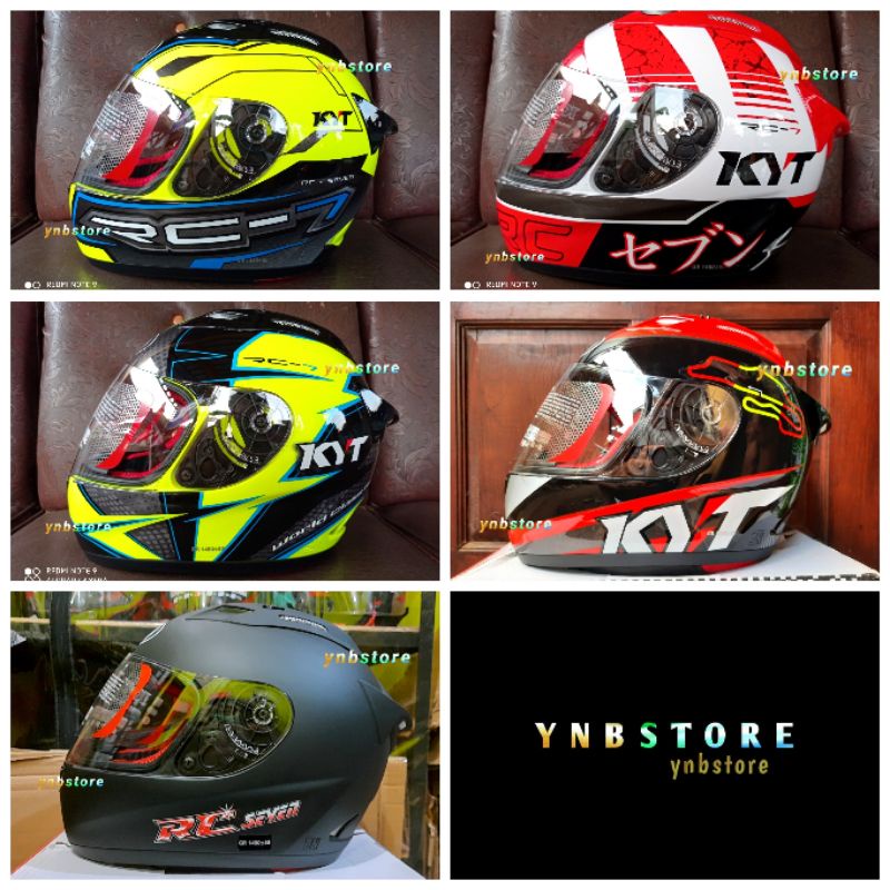 Helm KYT RC7 Motif 14 15 16 17 18 Fullface Original | KYT RC7 Motif #14 #15 #16 #17 #18 Red Yellow F